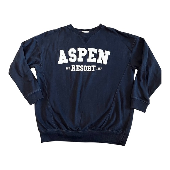 Aeropostale Other - Aeropostale Oversized Unisex Navy Pullover Sweatshirt Size Mens XS